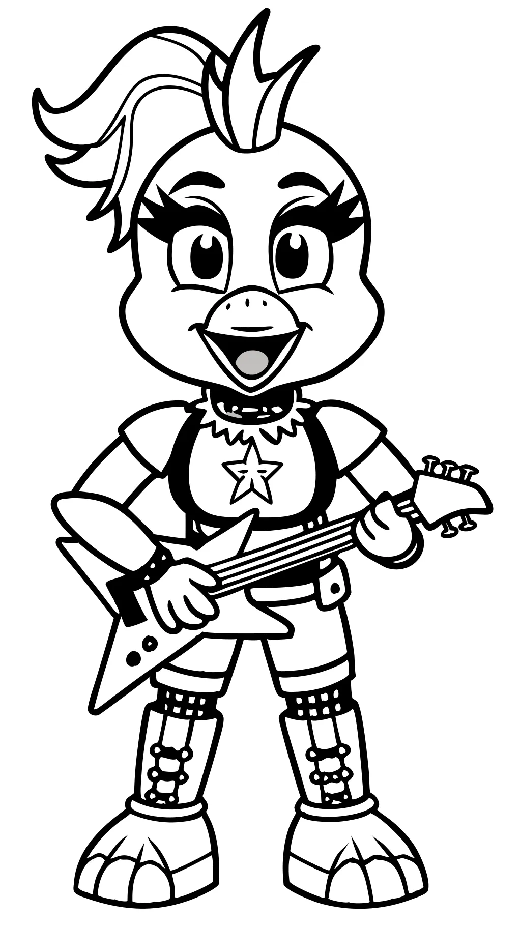 glamrock chica coloring page